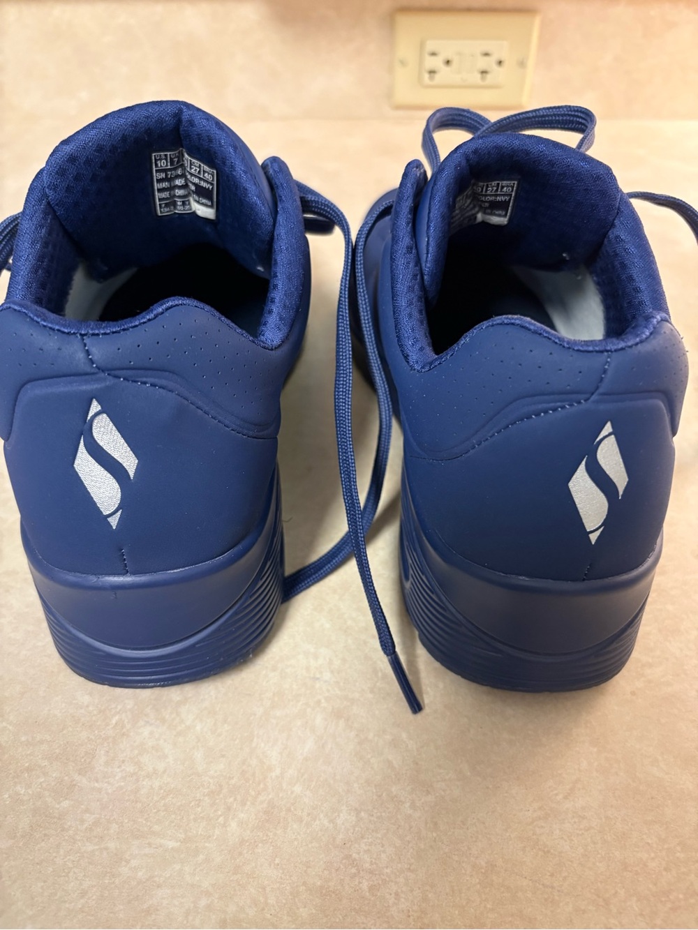 Skechers Women’s Deep Blue Lace-Up Sneakers - Picture 3 of 4